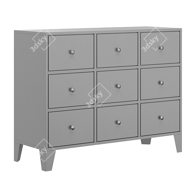 IKEA BRYGGJA: Stylish 9-Drawer Cupboard 3D model image 4