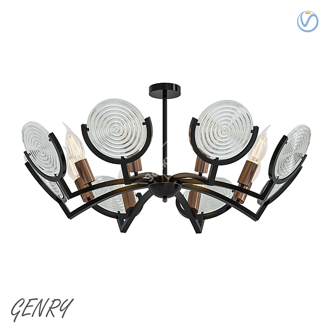 Modern Ceiling Light Fixture Genry 3D model image 1