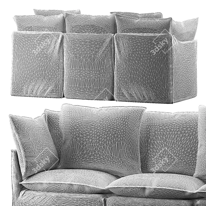 Gervasoni Ghost Sofa: Sleek and Modular 3D model image 3