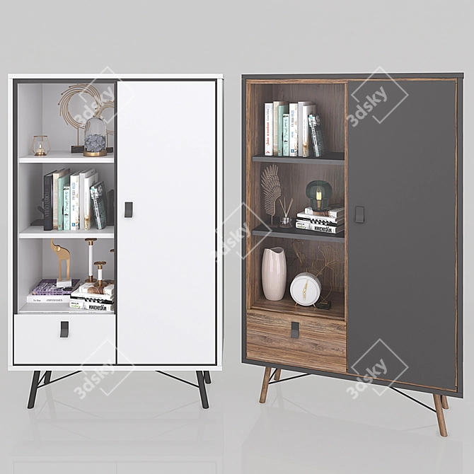 Lazurit RY Wardrobe: Sleek Danish Design 3D model image 1