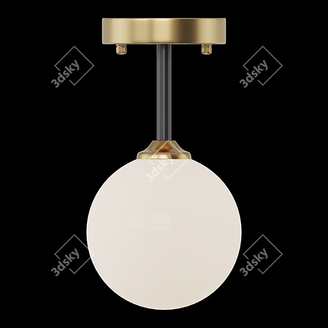 Elegant Metal Ceiling Lamp: Lampatron CHELSY 3D model image 2