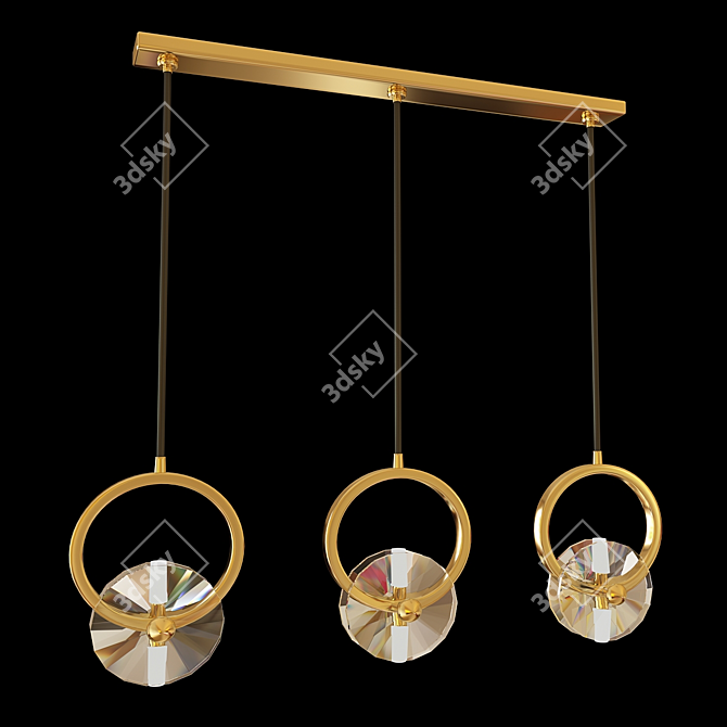 Crystal Glow Pendant Light 3D model image 1