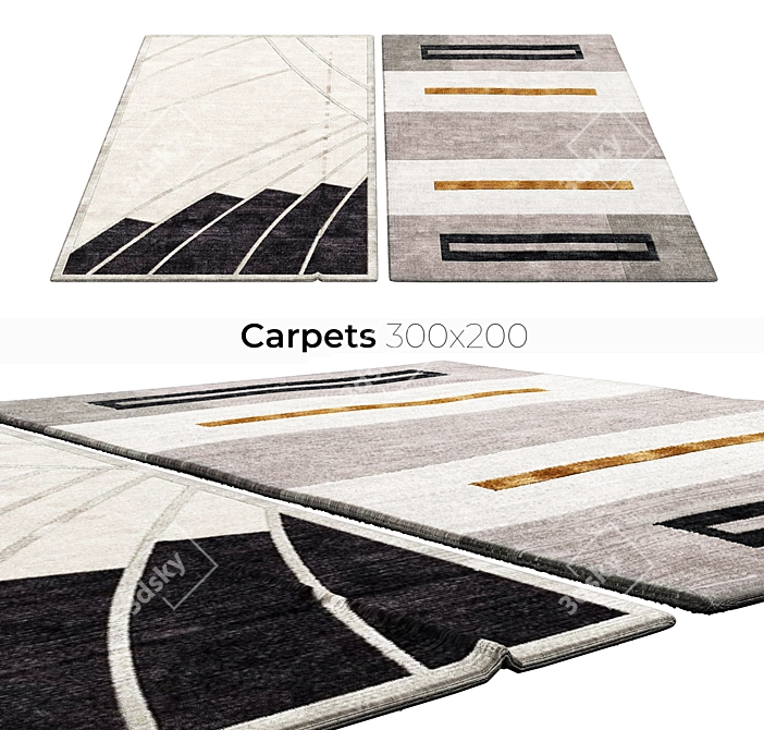 Elevate Your Interior with Stylish Carpets 3D model image 1