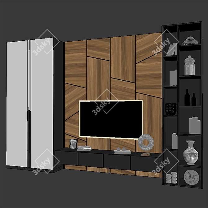 Modern TV Stand - Stylish Design 3D model image 3