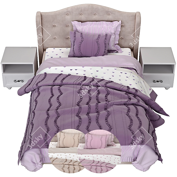 Bianca Factory Bed: A Favorite for Your Home 3D model image 1