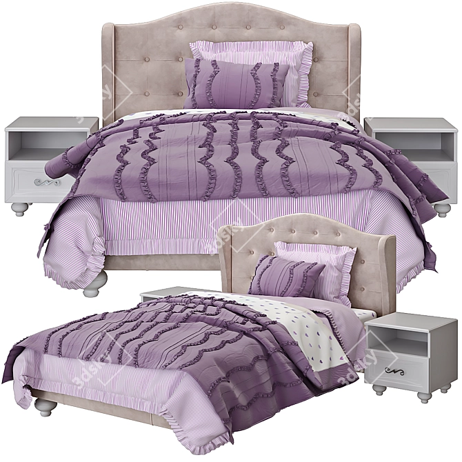 Bianca Factory Bed: A Favorite for Your Home 3D model image 2