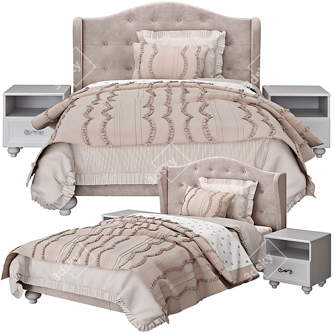 Bianca Factory Bed: A Favorite for Your Home 3D model image 4