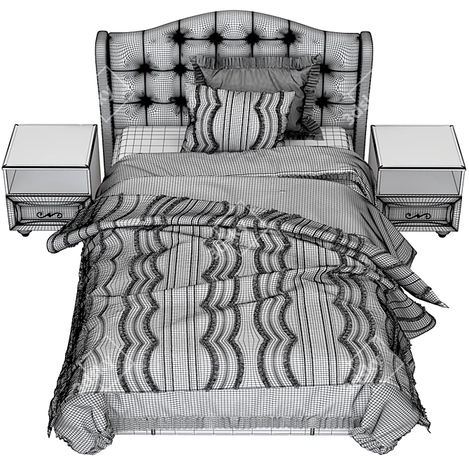 Bianca Factory Bed: A Favorite for Your Home 3D model image 5