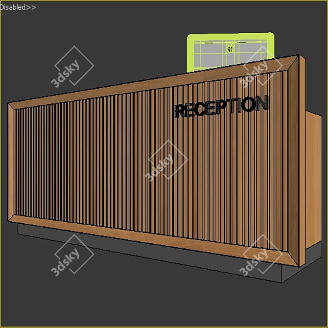 Premium Reception Desk - Elegant Design & Functionality 3D model image 2