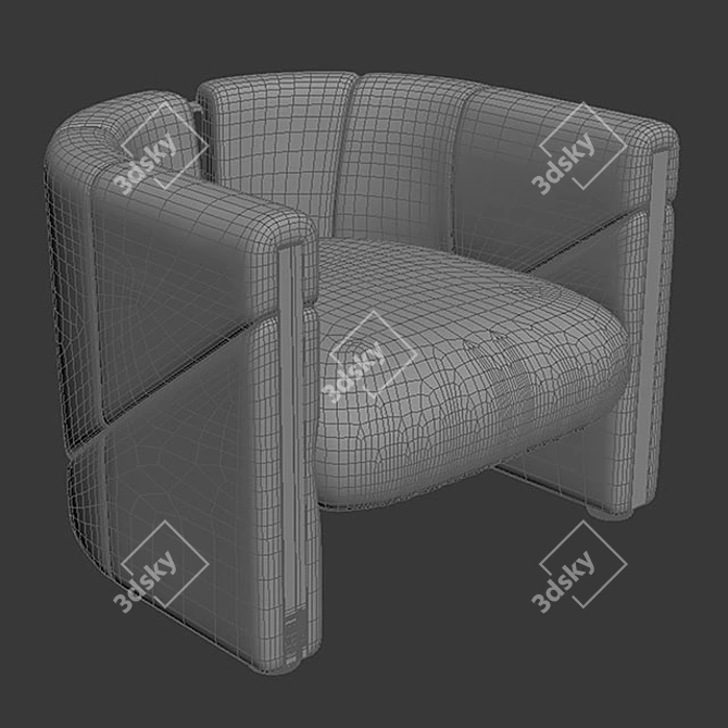 Visionnaire Petra Armchair: 2020 Beauty Collection 3D model image 7