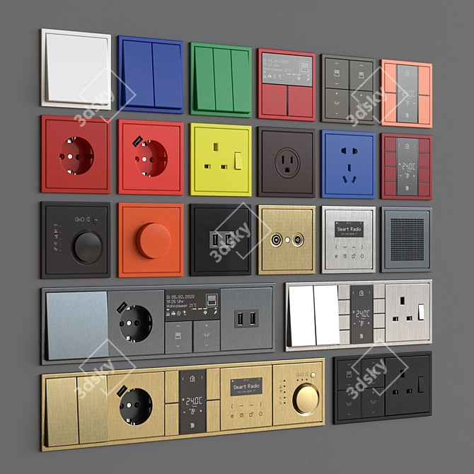 Smart Home Switches & Sockets 3D model image 3