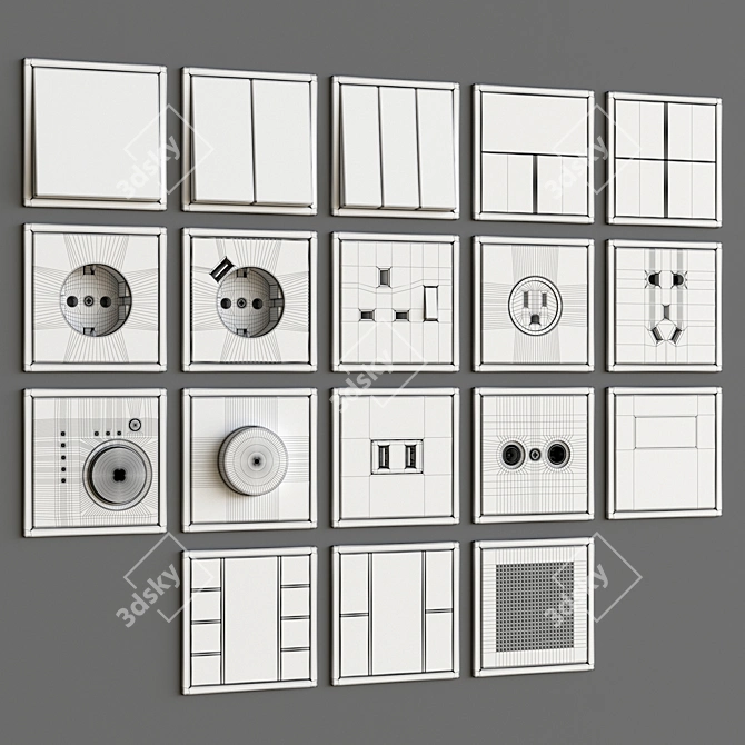 Smart Home Switches & Sockets 3D model image 5