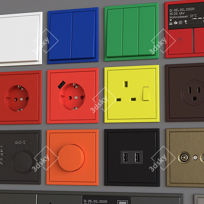 Smart Home Switches & Sockets 3D model image 7