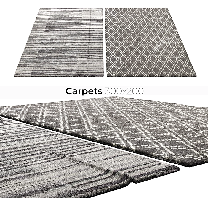 Stylish Interior Carpets 3D model image 1