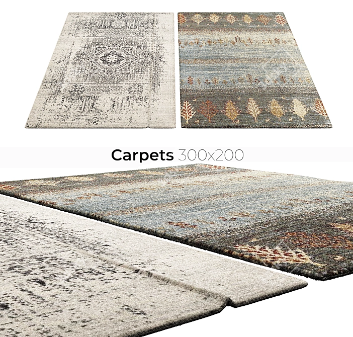 Stylish Interior Carpets 3D model image 1