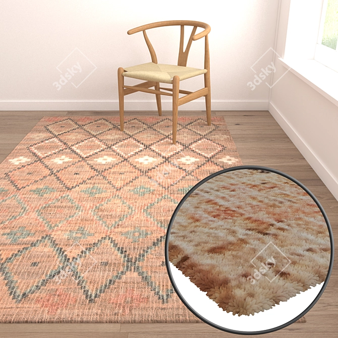 High-Quality Carpet Set 3D model image 5