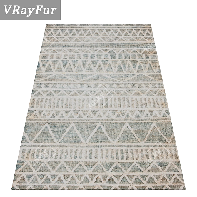 Title: Luxury Rug Set - 3 High-Quality Textures 3D model image 2