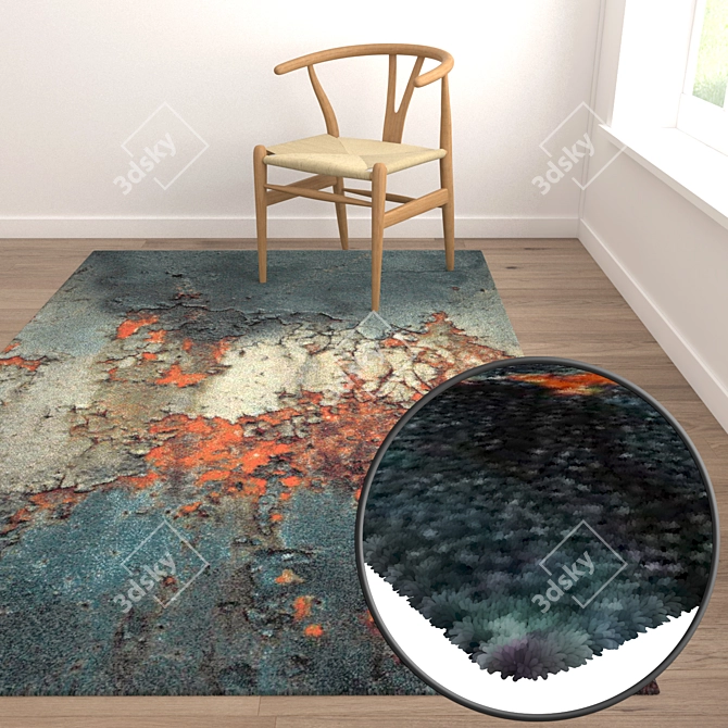 Luxury Rug Set 2074 3D model image 5