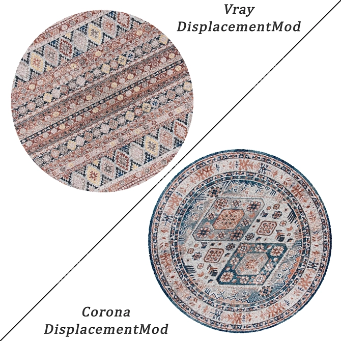 Round Carpets Set - Versatile and Gorgeous 3D model image 2