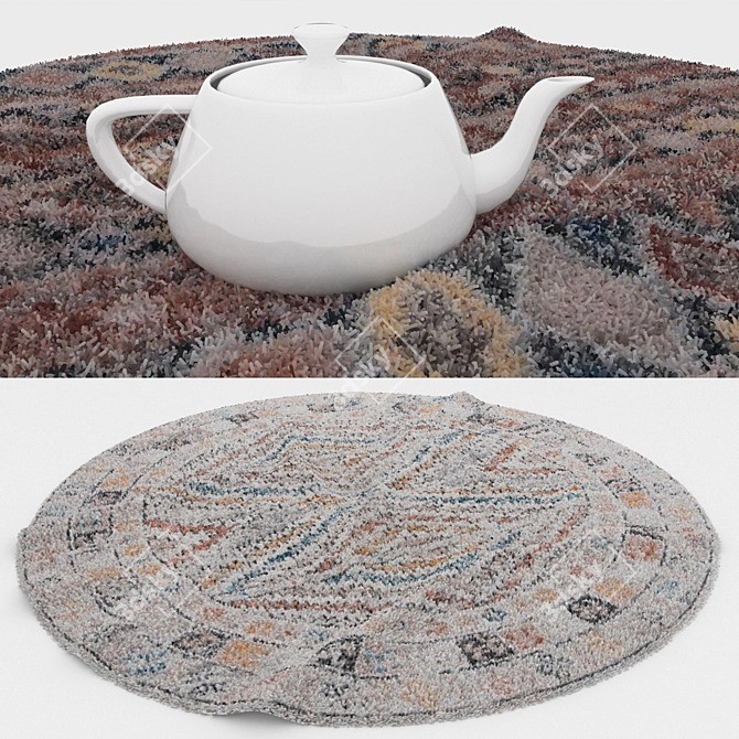 Round Carpets Set - Versatile and Gorgeous 3D model image 3