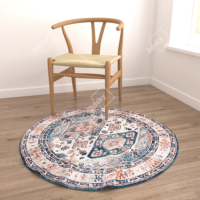 Round Carpets Set - Versatile and Gorgeous 3D model image 4