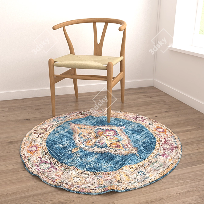 Round Rugs Set 66: Versatile Carpets for Close-Ups & Wide Shots 3D model image 4