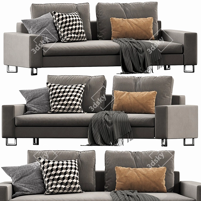 Modern Molteni&C Large Sofa 3D model image 1