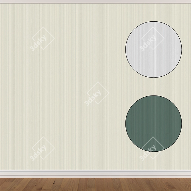 Seamless Wallpaper Set 1591 (3 Colors) 3D model image 1