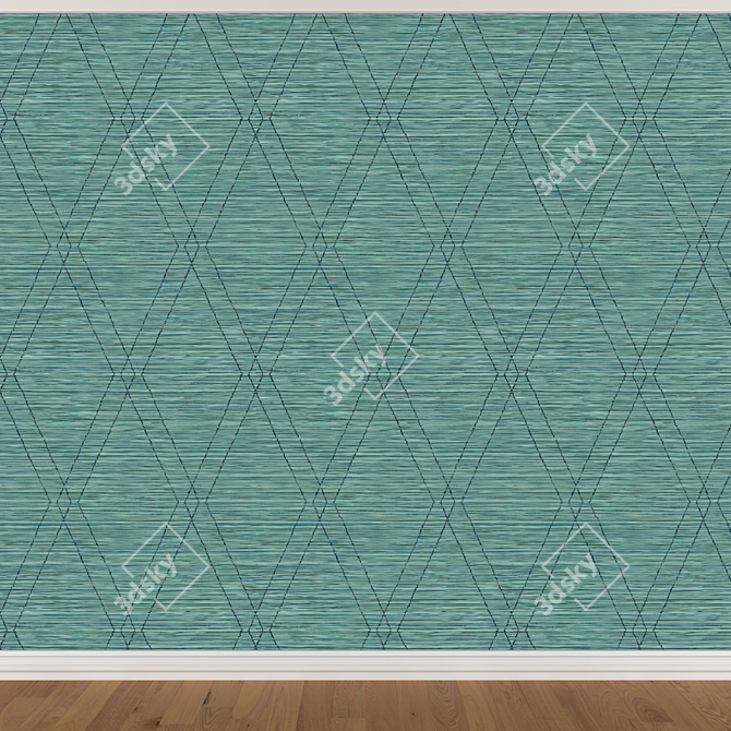 Seamless Wallpaper Set in 3 Colors 3D model image 4