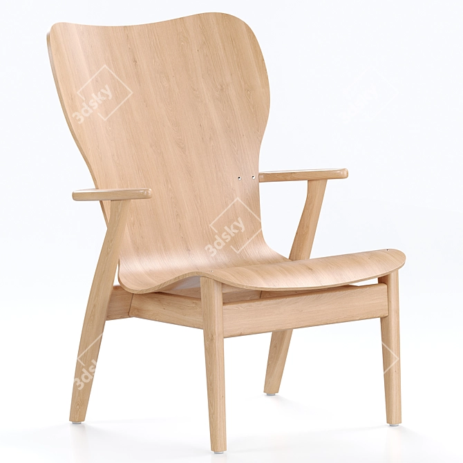 Artek Domus Lounge Armchair: Timeless Scandinavian Design 3D model image 2