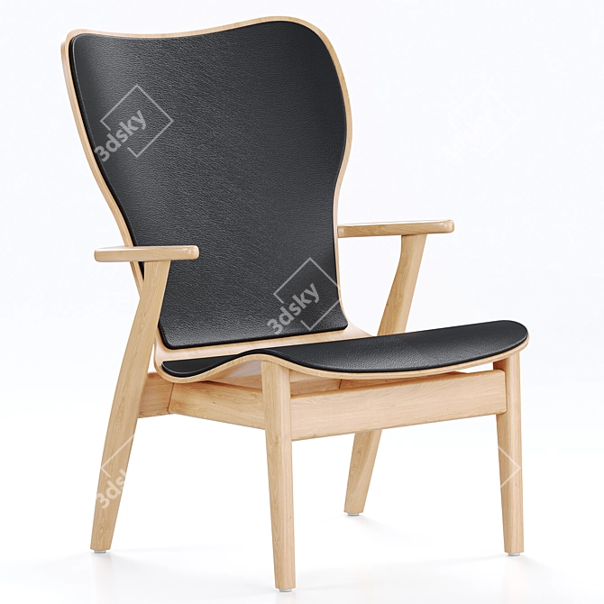Artek Domus Lounge Armchair: Timeless Scandinavian Design 3D model image 3