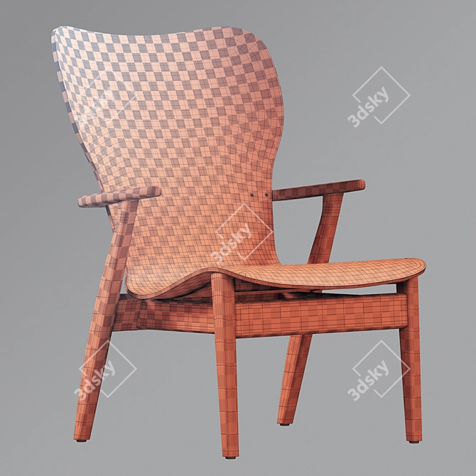Artek Domus Lounge Armchair: Timeless Scandinavian Design 3D model image 5