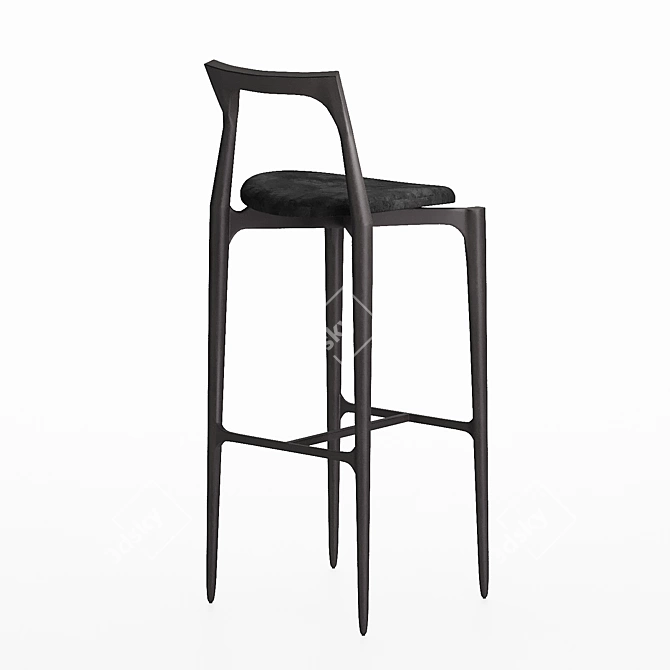 Modern Gray Bar Chair: Collector Studio 3D model image 2