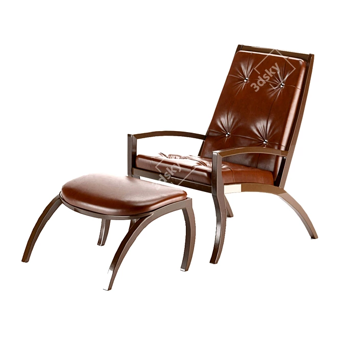 Elegant Comfort Armchair 3D model image 1