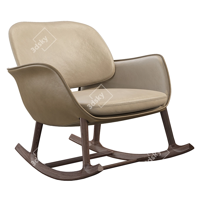 Elegant Martha Rocking Armchair 3D model image 1