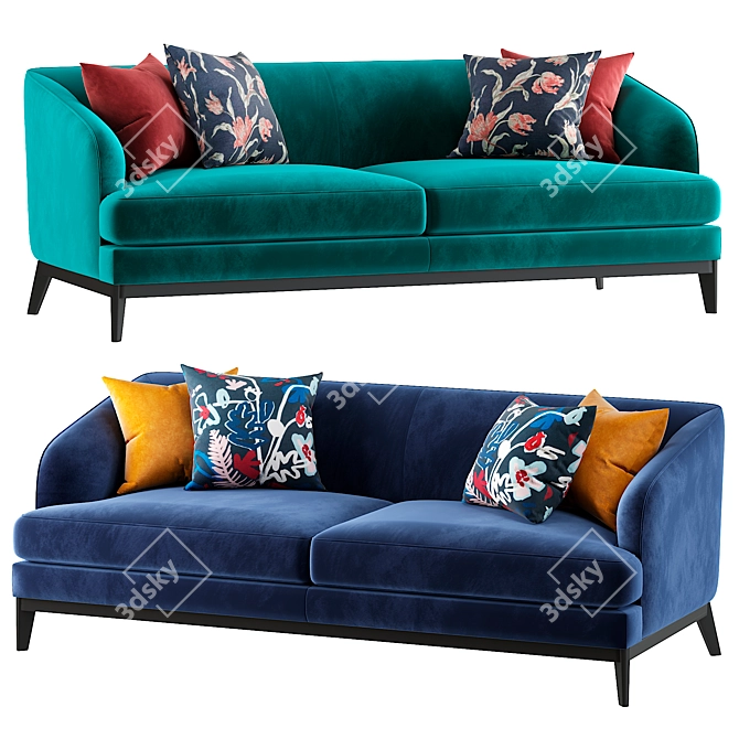 Sophisticated Eichholtz MONTEREY Sofa 3D model image 1