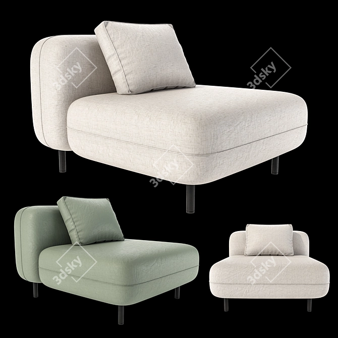 Versatile Delavega DP Modular Sofa 3D model image 1