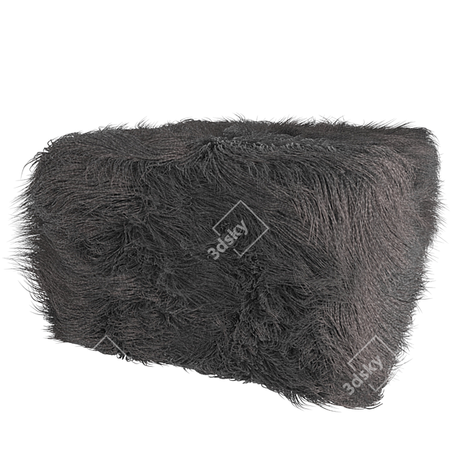 Cozy Wool Pouf Carito 3D model image 3