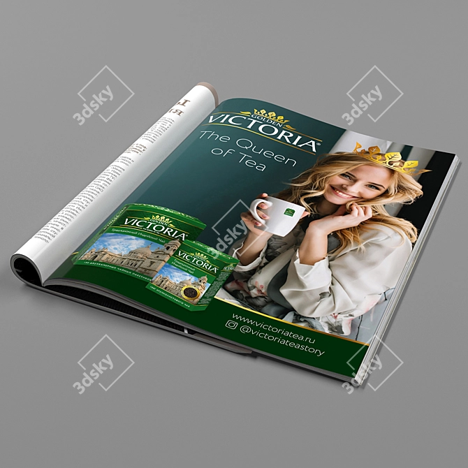 Sleek Showcase: Magazine Mockup 3D model image 2