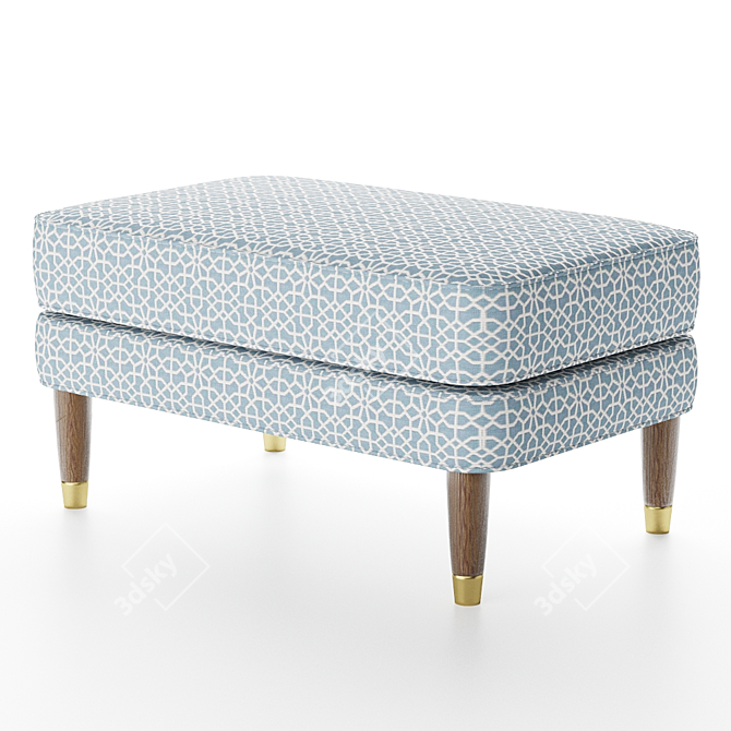 Parker Knoll Fitzroy Footstool - Elegantly Designed and Stylish 3D model image 1