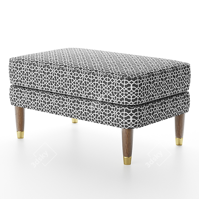 Parker Knoll Fitzroy Footstool - Elegantly Designed and Stylish 3D model image 2