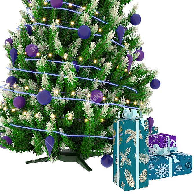 Festive Holiday 3D Christmas Tree 3D model image 3