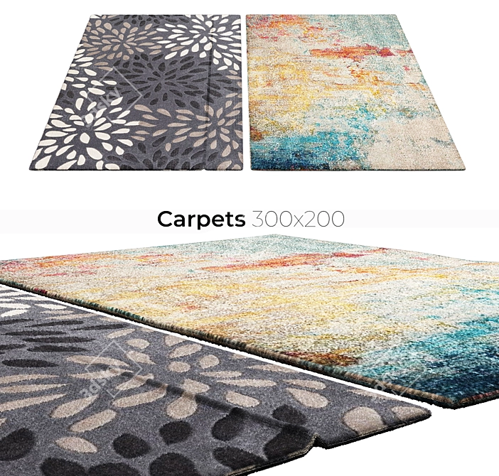 Elegant Interior Carpets 3D model image 1