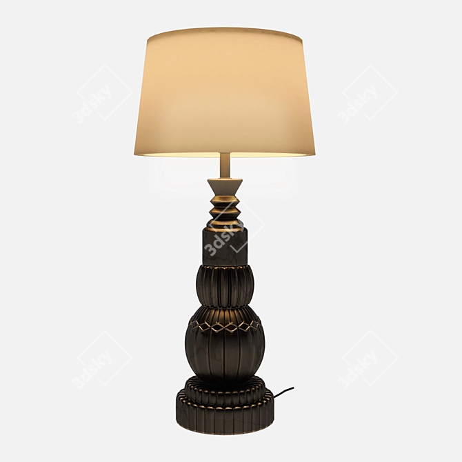 Vintage Table Lamp - Timeless Elegance 3D model image 2