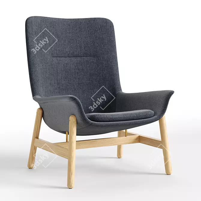 Elegant IKEA VEDBO Armchair 3D model image 1