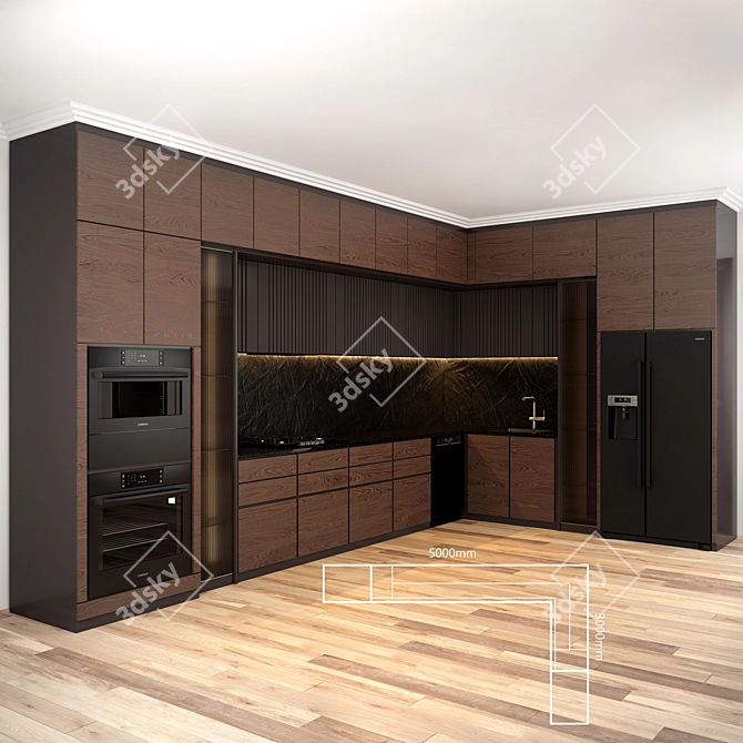 Modern Bosch Kitchen Appliances 3D model image 4