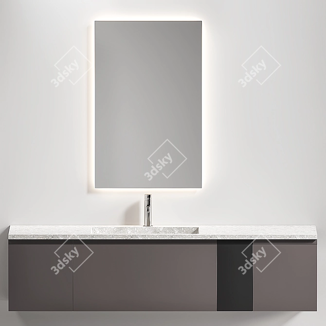 Elegant Scavolini Tratto Vanity 3D model image 1