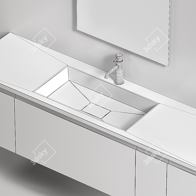 Elegant Scavolini Tratto Vanity 3D model image 4