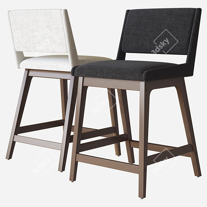 Modern Alma Counter Stool: Sleek Design 3D model image 2