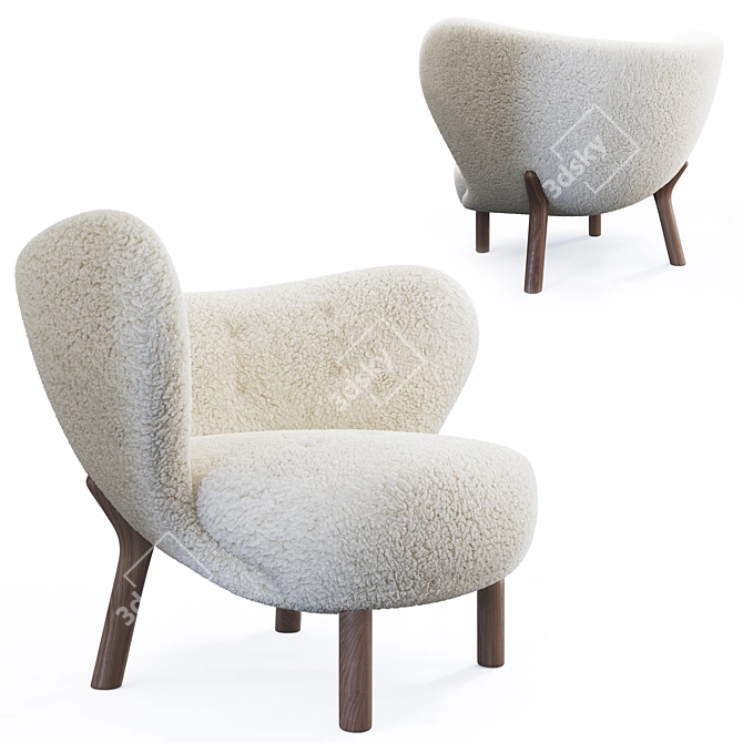 Cozy Little Petra Armchair 3D model image 3